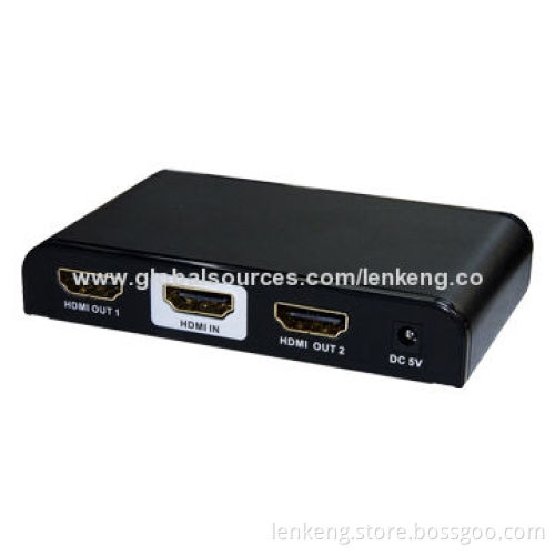 HDMI® Splitter, 1-input, 2-output, 1.4V, Supports 4 x 2K and 3D